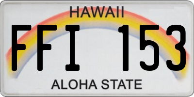 HI license plate FFI153