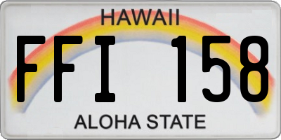 HI license plate FFI158