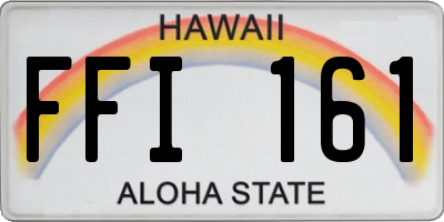 HI license plate FFI161