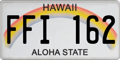HI license plate FFI162
