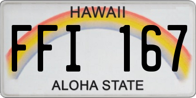 HI license plate FFI167