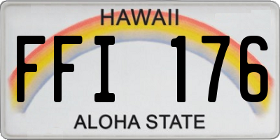 HI license plate FFI176