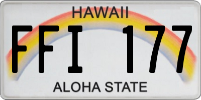 HI license plate FFI177