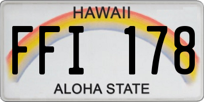 HI license plate FFI178
