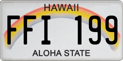 HI license plate FFI199