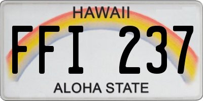 HI license plate FFI237