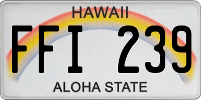 HI license plate FFI239