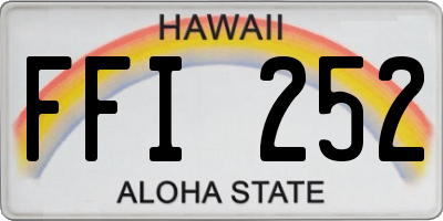 HI license plate FFI252