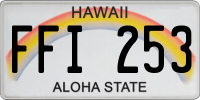 HI license plate FFI253