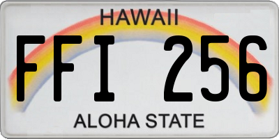 HI license plate FFI256