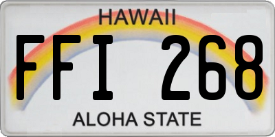 HI license plate FFI268