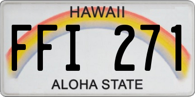 HI license plate FFI271