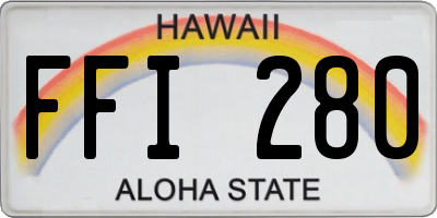 HI license plate FFI280
