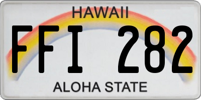 HI license plate FFI282