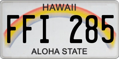 HI license plate FFI285