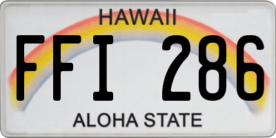 HI license plate FFI286