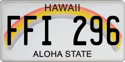 HI license plate FFI296