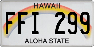 HI license plate FFI299