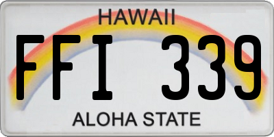 HI license plate FFI339