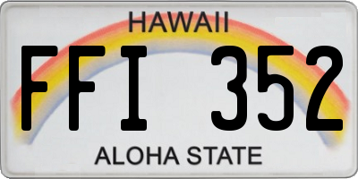 HI license plate FFI352