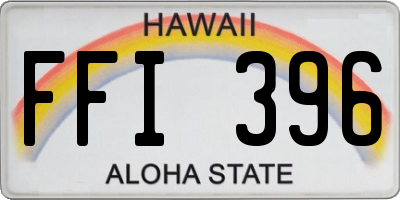 HI license plate FFI396