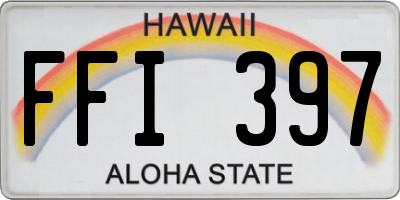 HI license plate FFI397