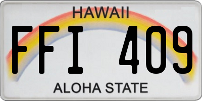 HI license plate FFI409