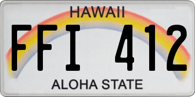 HI license plate FFI412