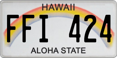 HI license plate FFI424