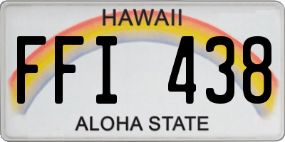 HI license plate FFI438