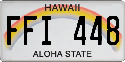 HI license plate FFI448