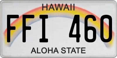 HI license plate FFI460