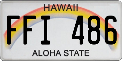 HI license plate FFI486