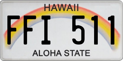 HI license plate FFI511