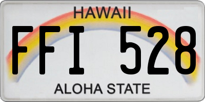 HI license plate FFI528