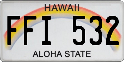 HI license plate FFI532