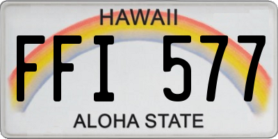 HI license plate FFI577