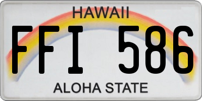 HI license plate FFI586