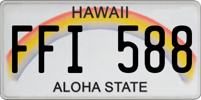 HI license plate FFI588