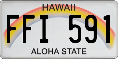 HI license plate FFI591