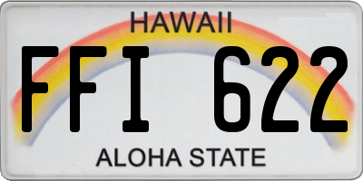 HI license plate FFI622
