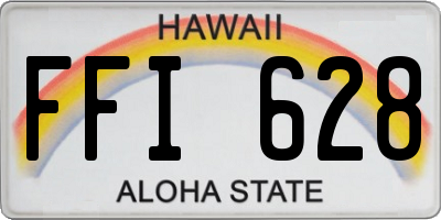 HI license plate FFI628