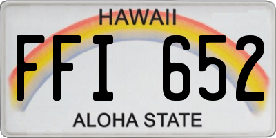 HI license plate FFI652
