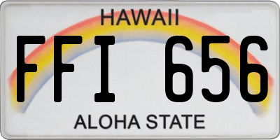 HI license plate FFI656