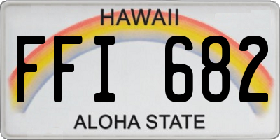 HI license plate FFI682