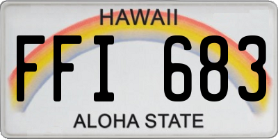 HI license plate FFI683