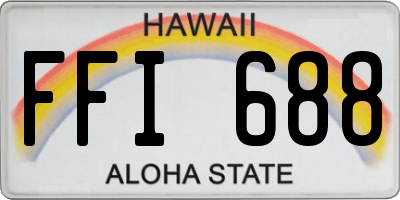 HI license plate FFI688