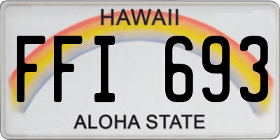 HI license plate FFI693