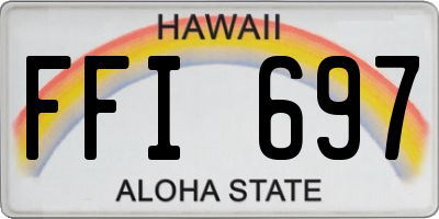 HI license plate FFI697