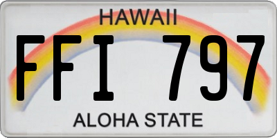HI license plate FFI797